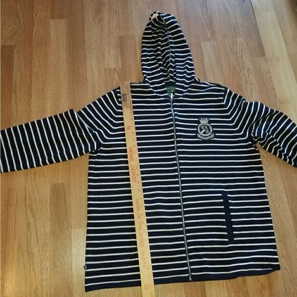 Ralph Lauren Crown Crest Stretch Womens Hooded Full Zip Sweatshirt Jacket NWOT - Picture 2 of 13